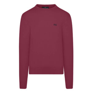 Μπορντό Logo-Embroidered Πλεκτή Μπλούζα (Modern Fit) offers