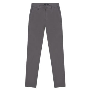 Ανθρακί Chino Prince Oliver Cotton Stretch Modern Fit Ανδρικά Παντελόνια και Chinos