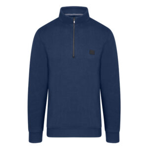 Premium Zip-Neck Μπλούζα Μπλε Modern Fit Ανδρικές Μπλούζες και Πουλόβερ