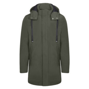 Λαδί Water Repellent Hooded Parka Jacket Prince Oliver & Αποσπώμενη Κουκούλα Modern Fit Ανδρικά Μπουφάν