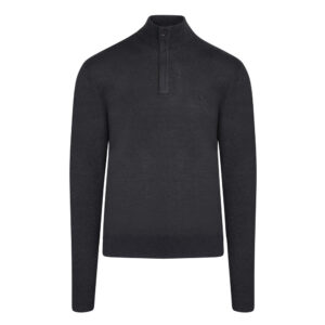 Μαύρη Zip-Neck Πλεκτή Μπλούζα Prince Oliver Modern Fit Ανδρικές Μπλούζες και Πουλόβερ Μαύρη Zip-Neck Πλεκτή Μπλούζα Prince Oliver Modern Fit Ανδρικές Μπλούζες και Πουλόβερ