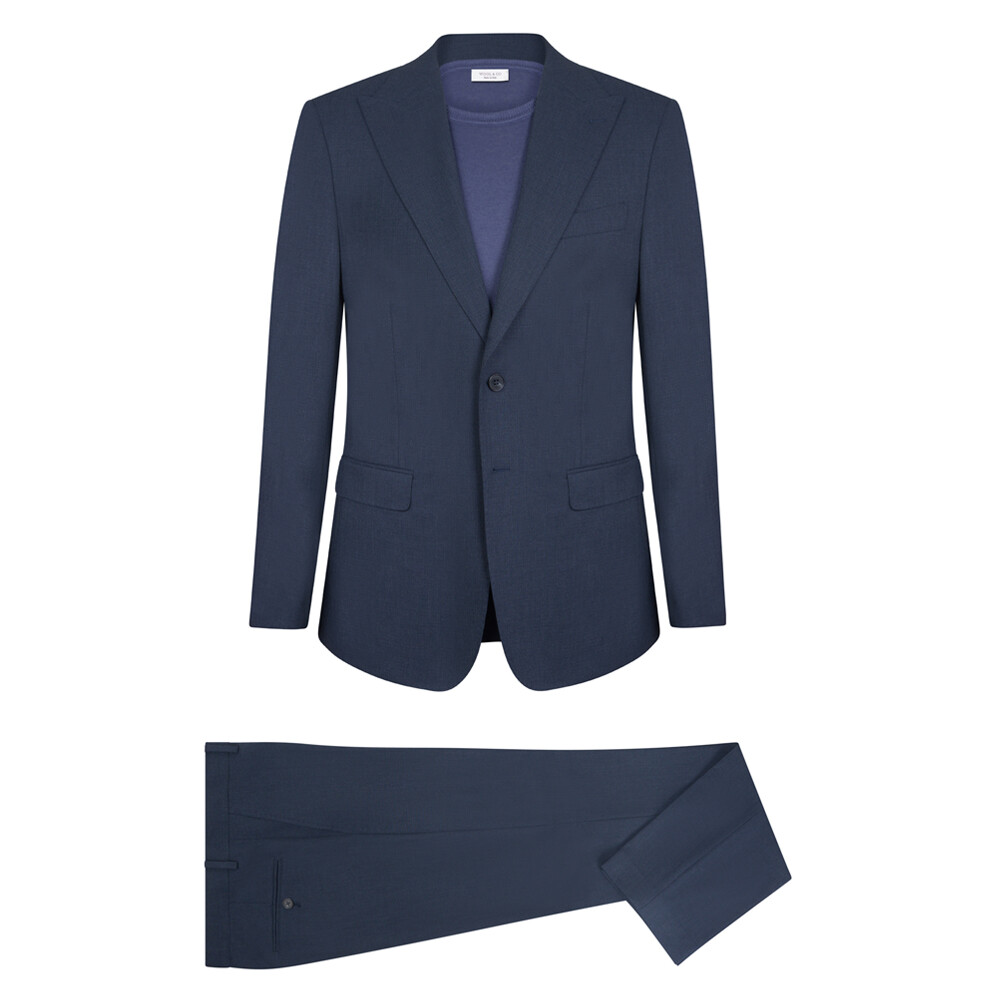Μπλε Κοστούμι Prince Oliver με διακριτικό Micro-Patterned Slim Fit Ανδρικά Κοστούμια Μπλε Κοστούμι Prince Oliver με διακριτικό Micro-Patterned Slim Fit Ανδρικά Κοστούμια