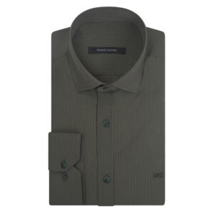 Λαδί Πουκάμισο Prince Oliver Ριγέ Modern Fit Ανδρικά Πουκάμισα