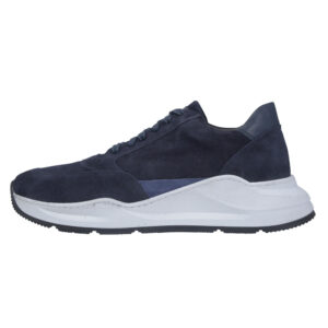Μπλε Suede Leather Sneakers Prince Oliver Ανδρικά Παπούτσια
