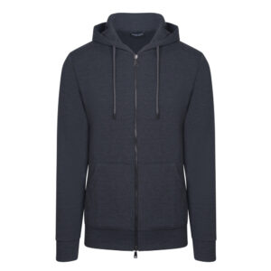 Ανθρακί Zip up Hoodie Prince Oliver Modern Fit Ανδρικές Ζακέτες