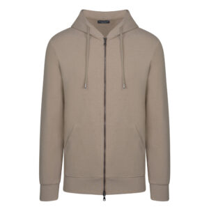 Μπεζ Zip up Hoodie Prince Oliver Modern Fit Ανδρικές Ζακέτες
