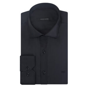 Μαύρο Πουκάμισο Prince Oliver με Απαλή Ρίγα Modern Fit offers