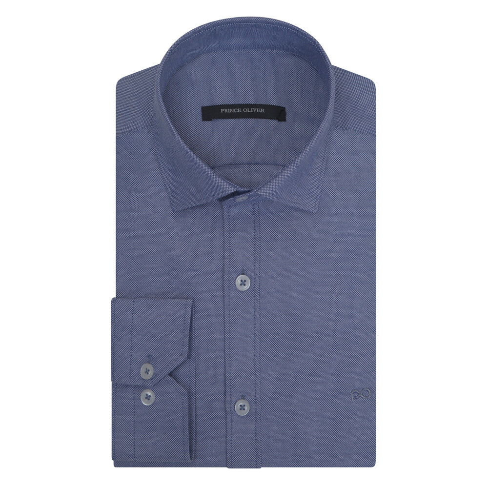 Μπλε Πουκάμισο Prince Oliver με Embroidered Logo Modern Fit offers Μπλε Πουκάμισο Prince Oliver με Embroidered Logo Modern Fit offers
