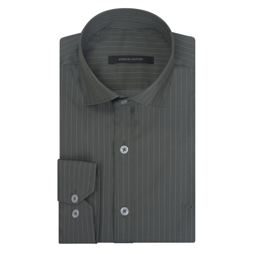 Πράσινο Ριγέ Πουκάμισο Prince Oliver Modern Fit offers Πράσινο Ριγέ Πουκάμισο Prince Oliver Modern Fit offers