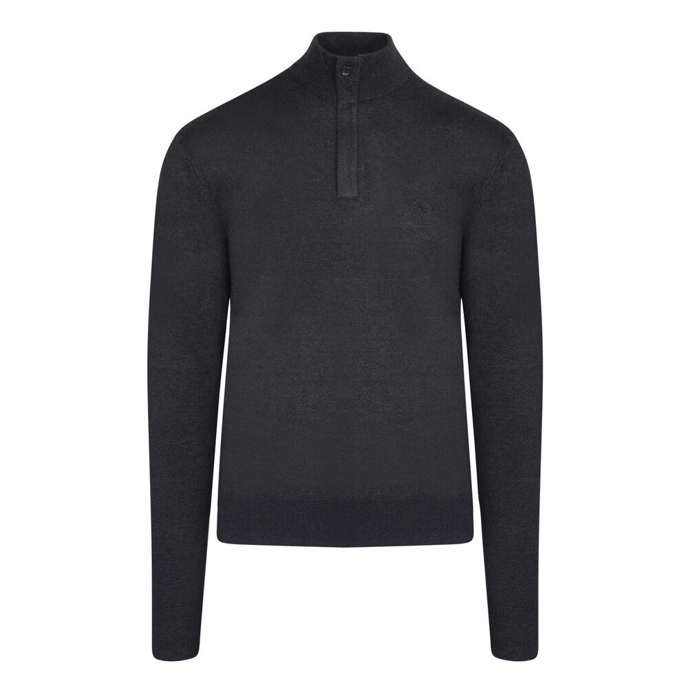 Μαύρη Zip-Neck Πλεκτή Μπλούζα Prince Oliver Modern Fit Ανδρικές Μπλούζες και Πουλόβερ Μαύρη Zip-Neck Πλεκτή Μπλούζα Prince Oliver Modern Fit Ανδρικές Μπλούζες και Πουλόβερ