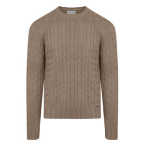Καμηλό Πουλόβερ Prince Oliver με Cable-Knit Πλέξη in Cotton Modern Fit Ανδρικές Μπλούζες και Πουλόβερ Καμηλό Πουλόβερ Prince Oliver με Cable-Knit Πλέξη in Cotton Modern Fit Ανδρικές Μπλούζες και Πουλόβερ
