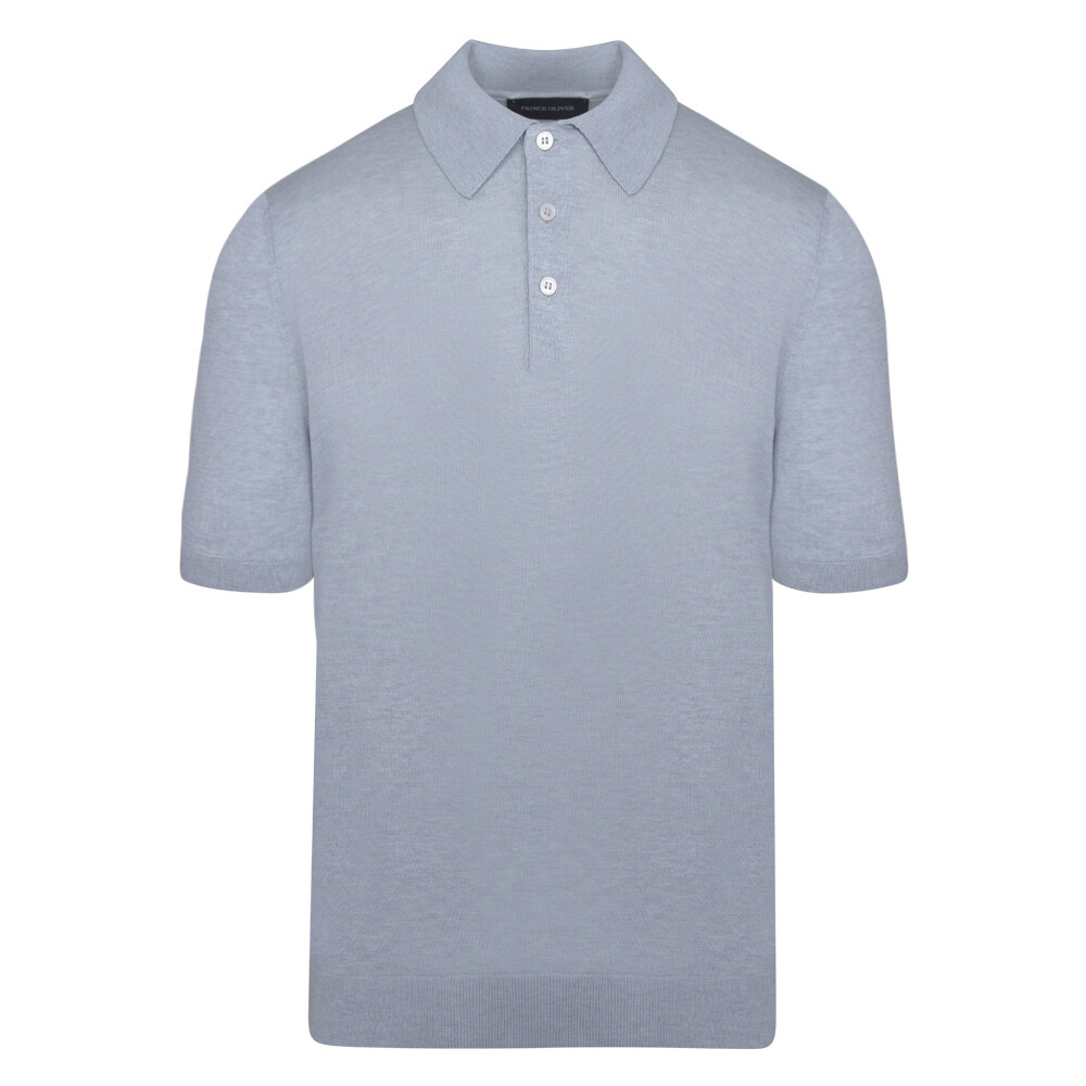 Γκρι Polo Silk Blend Modern Fit Ανδρικές Μπλούζες Polo Γκρι Polo Silk Blend Modern Fit Ανδρικές Μπλούζες Polo