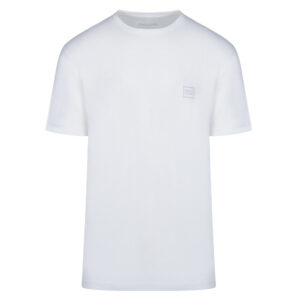 Λευκό Τ-Shirt με Logo Print in Organic Cotton Regular Fit Ανδρικά T-Shirts