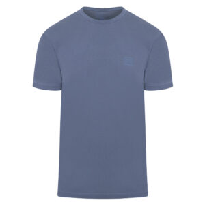 Μπλε Ραφ Τ-Shirt με Logo Print in Organic Cotton Regular Fit Ανδρικά T-Shirts