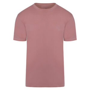 Ροζ Τ-Shirt με Logo Print in Organic Cotton Regular Fit Ανδρικά T-Shirts