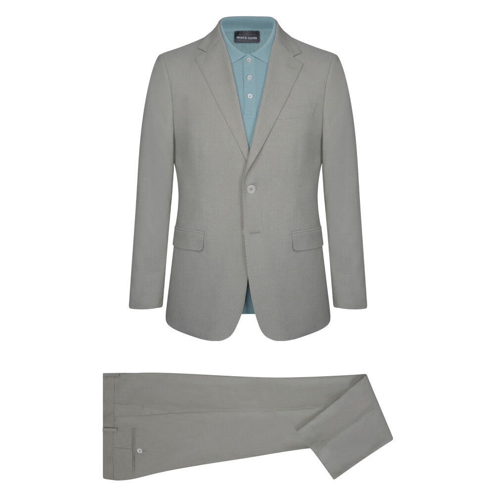 Γκρι Κοστούμι Prince Oliver in Cool Fabric Slim Fit Ανδρικά Κοστούμια Γκρι Κοστούμι Prince Oliver in Cool Fabric Slim Fit Ανδρικά Κοστούμια
